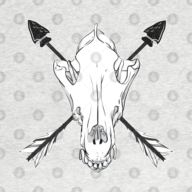 Wolf Skull 1 by Brightfeather